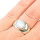 Ring with chalcedony silver Ag 925/1000 6.7g size 53