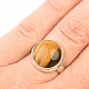 Tygří oko kulatý prsten Ag 925/1000 5,7g vel.56