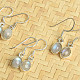 Small oval moonstone earrings (Ag 925/1000)