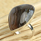 Agate silver ring Ag 925/1000 7.3g size 52