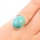 Amazonite silver ring oval Ag 925/1000 7.9g size 51