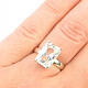 Ring crystal cut rectangle Ag 925/1000 4g size 51