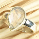 Moonstone in the shape of a drop ring Ag 925/1000
