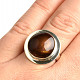 Fire agate ring Ag 925/1000 6.6g size 56