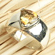 Ring citrine cut triangle size 55 Ag 925/1000 6.9g