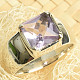 Ring amethyst cut square size 55 Ag 925/1000 7.3g