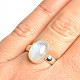 Moonstone ring oval Ag 925/1000