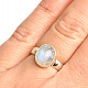 Moonstone oval ring Ag 925/1000