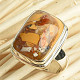 Mookait square ring size 52Ag 925/1000 6.7g