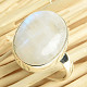 Moonstone ring oval size 57 Ag 925/1000 7.5g