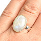 Oval moonstone ring size 55 Ag 925/1000 4.9g