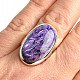 Charoite oval ring Ag 925/1000 9.4g (size 54)