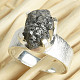 Raw diamond ring Ag 925/1000 7.9g size 54