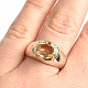 Ring citrine cut oval size 57 Ag 925/1000 10.5g