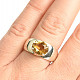 Ring citrine cut oval size 55 Ag 925/1000 7.2g