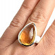 Citrine ring in the shape of a drop Ag 925/1000 12.3g size 55