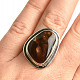 Fire agate ring Ag 925/1000 10.4g size 59