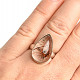 Ring rutile in crystal drop size 54 Ag 925/1000 6.3g