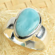 Larimar oval ring Ag 925/1000 (size 58) 6.2g