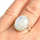 Oval moonstone ring size 55 Ag 925/1000 6.2g