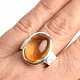 Oval citrine ring Ag 925/1000 11.8g size 55
