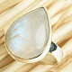 Ring moonstone drop size 55 Ag 925/1000 5.2g