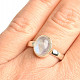 Moonstone ring oval Ag 925/1000 size 56