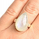 Ring moonstone drop size 58 Ag 925/1000 7.2g
