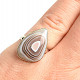 Agate ring irregular shape size 52 Ag 925/1000 4.4g