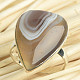 Agate ring drop size 53 Ag 925/1000 4.4g