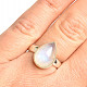 Moonstone drop ring Ag 925/1000 size 54