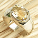 Ring citrine cut oval size 57 Ag 925/1000 10.5g