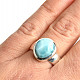 Oval ring with larimar Ag 925/1000 (size 58) 6.5g
