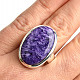 Charoite oval ring Ag 925/1000 9.3g (size 59)