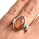 Ring sunstone oval Ag 925/1000 7.8g size 60