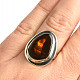 Fire agate ring Ag 925/1000 7g size 54