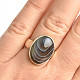 Agate ring oval size 53 Ag 925/1000 8.1g