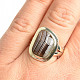 Agate ring irregular shape size 55 Ag 925/1000 7g