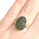 Ring with raw moldavite size 52 Ag 925/1000 4.6g