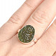 Ring with raw moldavite size 55 Ag 925/1000 4.3g