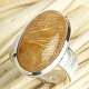 Sagenite in crystal ring size 54 Ag 925/1000 14.4g