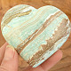 Blue aragonite heart from Pakistan 173g