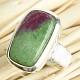 Ruby ring in zoisite Ag 925/1000 12.1g size 56