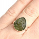 Moldavite raw ring size 51 Ag 925/1000 4.4g