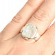 Moonstone raw ring size 55 Ag 925/1000 7.8g
