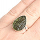 Moldavite raw ring size 52 Ag 925/1000 4.5g
