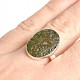 Raw moldavite ring size 60 Ag 925/1000 4.3g