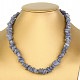 Tanzanite necklace 47cm clasp Ag 925/1000 64.9g