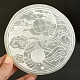 Selenite mat with yin yang motif Ø12cm