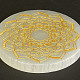 Selenite mat with golden mandala motif Ø10cm